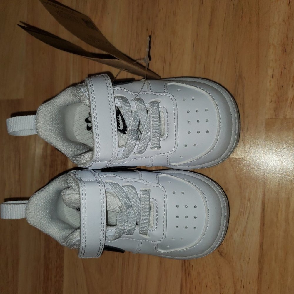 NEW Baby/Toddler Nike Court Borough Low Recraft Sneakers; Sz. 4C; White & Black